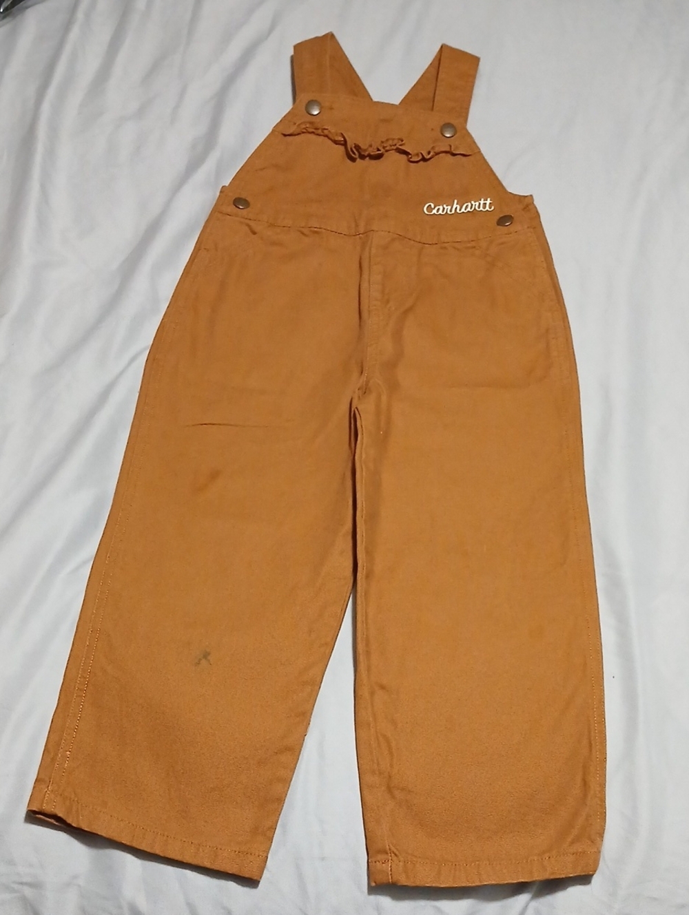 Carhartt Kids Orange-Brown Bib Overalls